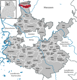 Kaart van Hemsbach