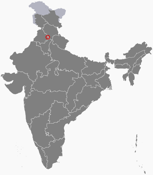 Location of Chandigarh in India
