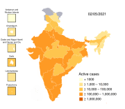 Active cases by state and union territory