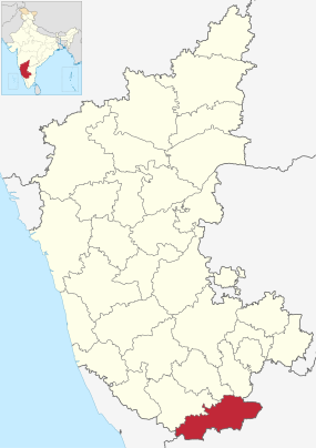 Positionskarte des Distrikts Chamarajanagar