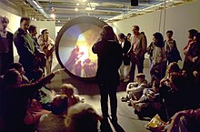 The Tunnel under the Atlantic (1995), Maurice Benayoun, Virtual Reality Interactive Installation, a video link between gallery visitors in Paris and Montreal LE TUNNEL SOUS L'ATLANTIQUE (2).jpg