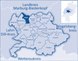 Läget för Lollar i Landkreis Gießen