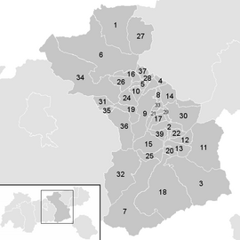 Poloha obce Buch bei Jenbach v okrese Schwaz (klikacia mapa)