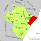 Расположение муниципалитета Бурриана на карте провинции