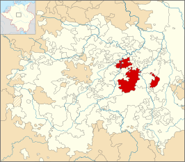 Locatie van Saksen-Eisenberg in 1680