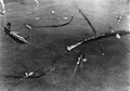 Foto van Normal Bel Geddes tijdens luchtaanval in 1942