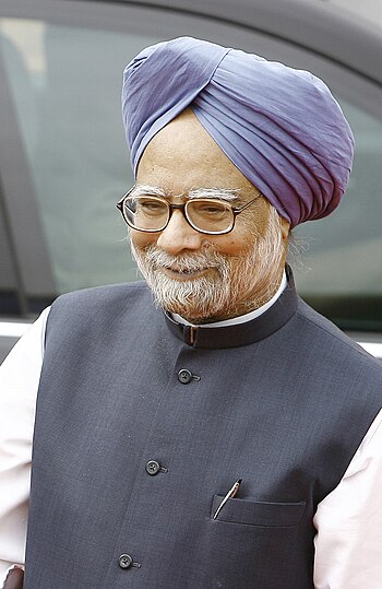 English: Manmohan Singh, current prime ministe...