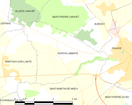 Mapa obce Noron-l’Abbaye