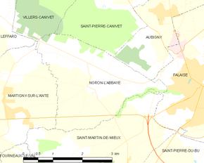 Poziția localității Noron-l'Abbaye