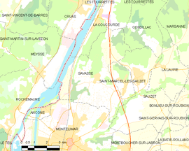 Mapa obce Savasse