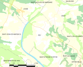 Mapa obce Pey