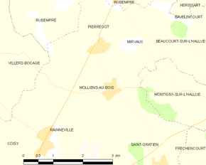 Poziția localității Molliens-au-Bois