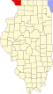 Map of Illinois highlighting Jo Daviess County.svg