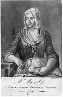 Mary Toft, pentrita de John Laguerre en 1726.