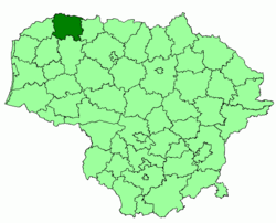 Location of Mažeikiai district municipality within Lithuania