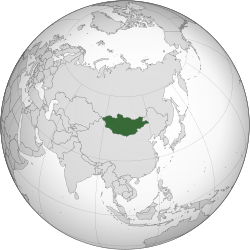 Положај Монголије