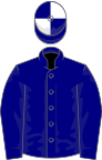 Navy blue, white quartered cap
