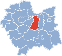 Okres Bochnia na mapě vojvodství