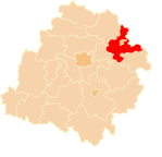 Localização do Condado de Skierniewice na Łódź.