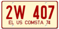 US Forces Communication Station license plate