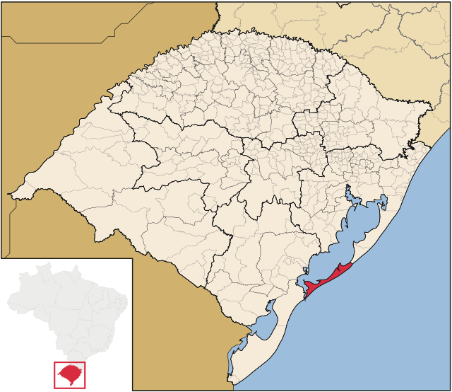 Localização de São José do Norte no Rio Grande do Sul