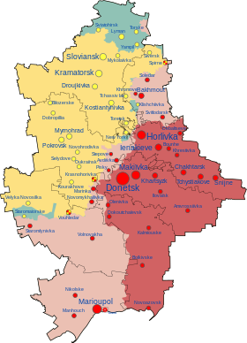 Localisation de Oblast de Donetsk