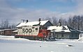 A train of the now-defunct Soo Line Railroad at L'Anse in 1967.