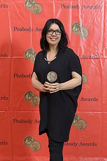 Sundance TV President Sarah Barnett at the 73rd Annual Peabody Awards with Peabody for The Returned (Les Revenants
). Sarah Barnett at the 73rd Annual Peabody Awards.jpg