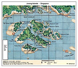 De eilanden omstreeks 1945