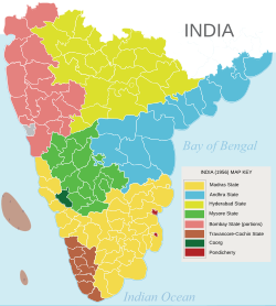 Location of Madras State