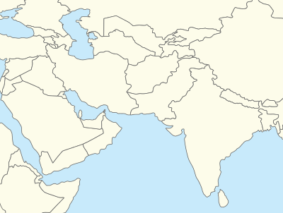 خريطة مواقع جنوب غرب آسيا