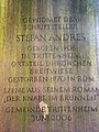 Trittenheim: tablica na pomniku Stefana Andresa.