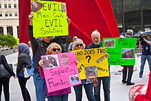 June 2018 protest against the Trump administration family separation policy, in Chicago, Illinois Stop Separating Immigrant Families Press Conference and Rally Chicago Illinois 6-5-18.jpg