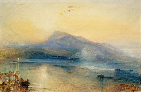 ターナー The Dark Rigi: The Lake of Lucerne (showing the Rigi at sunrise), 1842; 個人蔵