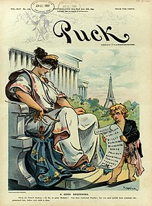 Capa da revista Puck, 28 de junho de 1899.