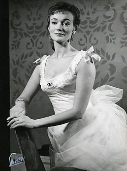 Ulla Smidje som Marie Vetsera i Mayerlingdramat på Helsingborgs stadsteater 1955.