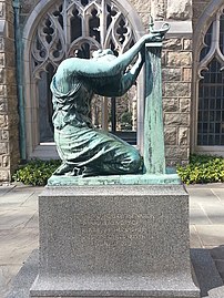 Grieving Mother (1914), by Bela Pratt, Cloister of the Colonies Garden.