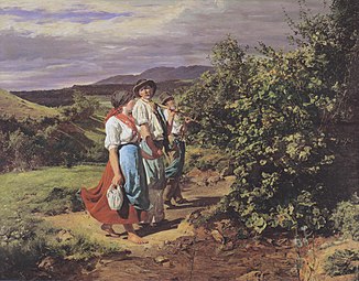 『岐路の恋人たち』（Die Liebenden am Scheideweg）1861年