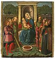 Zanobi Machiavelli Vierge à l'Enfant sur un trône, entourés de: St Sébastien, St André St Bernard, St Paul, St Augustin et St Laurent, 1460, 234,3 x 219,7 cm. Musée des Beaux-Arts (Boston), États-Unis.