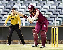 Johnston batting for Queensland in December 2022