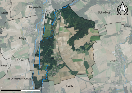 Carte orhophotogrammétrique de la commune.