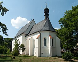 Závěr kostela Povýšení sv. Kříže v Bělé pod Bezdězem