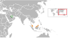 Location map for Bahrain and Malaysia.