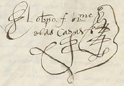 Bartolomé de las Casasʼ signatur