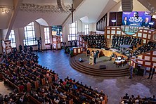 Service at Ebenezer Baptist Church in Atlanta, affiliated with the convention. Biden at Ebenezer Baptist Church (52635229253).jpg