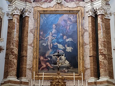 Pala dell'altare maggiore di Gaetano Lapis del 1739