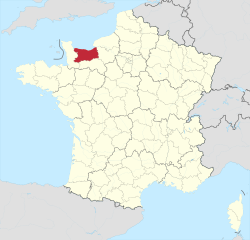 Разположение на Калвадос във Франция