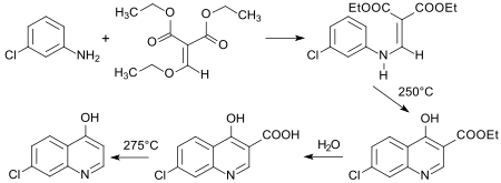 7-Chlor-4-hydroxychinolin aus DEEMM