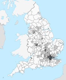 Districts of England by Black percentage.svg
