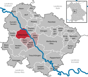 Poziția localității Dittenheim
